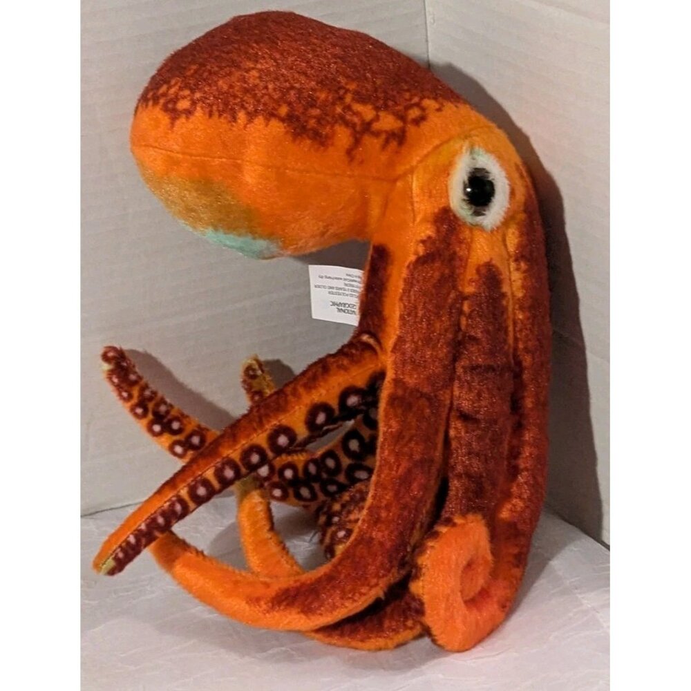 National Geographic Octopus Plush Realistic Orange Stuffed Animal Ocean Sea 11" - Picture 15 of 16